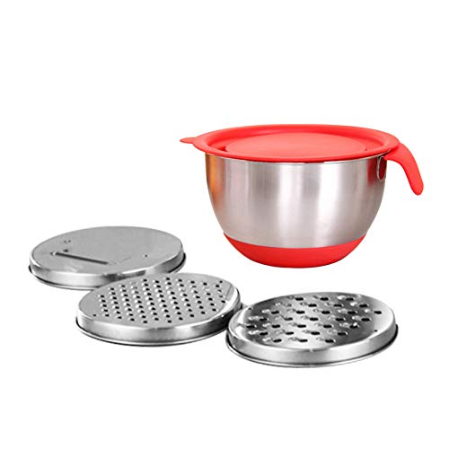 Tigela de mistura em aço inoxidável para salada Tigelas com tampa hermética com centro removível Tig