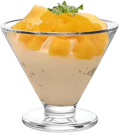 PrimeWorld Spring Design 220 ml Beautiful Ice Cream Bowl Set of 6 Pcs Sundae, Sweets,Snacks, Fruit, Pudding, Nuts or Dip, Serving Bowls