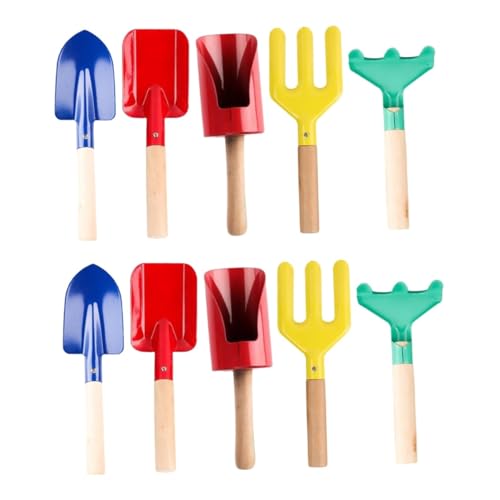 TOYANDONA 3 Ensembles Outils De Jardinage Pelle À Fleurs Fourche De Plantation Et Râteaux pour Accessoires De Jardinage Durables Et Pratiques 5 Pièces * 3