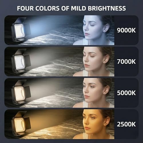 138 LED Camping Lantern, Video Light, 2500K-9000K, Rechargeable 5400mAh, 180° Adjustable, Hangable, Magnet, Tripod Mountable, CRI 95+, Pocket Lanterns for Power Outages, Camping Essentials - image 6
