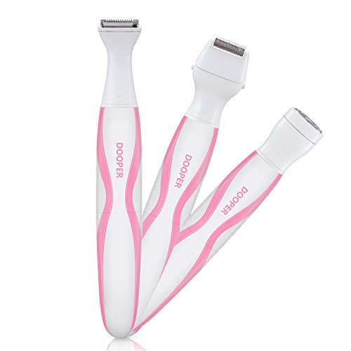 DOOPER Ladies Electric Shaver, Bikini Trimmer For Women, Electric Razor, for Face, Bikini Area, Armpit,Leg Facial Hair Remover, Body Hair Removal