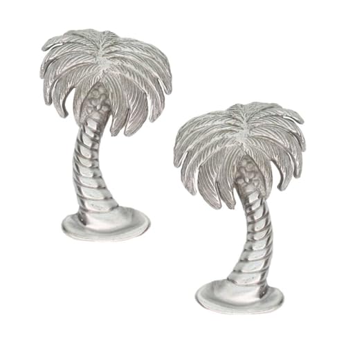 Costello Coastal Palm Tree Knobs (Matched Pair) | Artist Pewter Hardware Collection