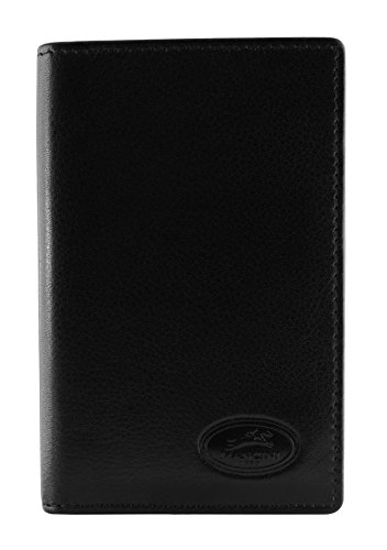 Mancini Leather Goods Manchester Collection: Men's RFID Hipster Wallet (Black)