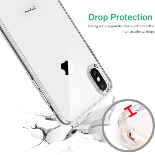 Image of DIZORO Crystal Clear Compatible with iPhone Xs Max Case with Anti-Yellow Shockproof Transparent Cover