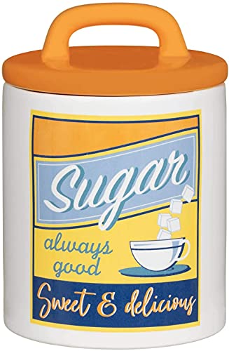 DEENZ Retro Multi Colour Unique Classic 50's/60's Style 3-Pieces Ceramic Canisters Sets for the Kitchen Counter, Jars Food Storage for Tea Sugar Coffee Set - Cosy Home Interiors DEENZ Retro Multi Colour Unique Classic 50's/60's Style 3-Pieces Ceramic Canisters Sets for the Kitchen Counter, Jars Food Storage for Tea Sugar Coffee Set - Image 3