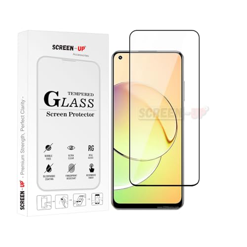 Image of ScreenUp Tempered Glass For Realme 10 4G / Realme 11 4G - Ultra Clear, 9H Scratch Resistant, Full Coverage, Easy Install Screen Protector