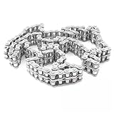 08B-2 Double Strand Roller Chain 1.5M, 304 Stainless Steel Industrial Drive Transmission Chain for Machinery