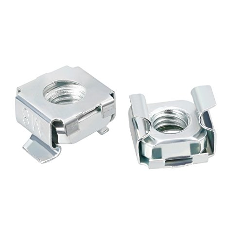 Écrou-cage M8 acier carbone zingué pour rack serveur et armoire informatique 50 U