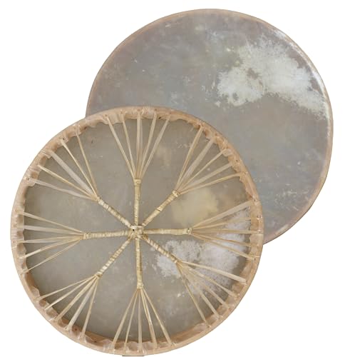 ARAW American Shamanic Native Drum Bison Natural Hide (18 Inches Diameter X 3 Inches Depth)