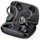 Donerton Wireless Earbud, BT Earbud Headphones for Sports, 50H Playtime BT Earbud Noise Cancelling with Hi-Fi Stereo and Built-in Mic Earhooks Headphones, Touch Control, Fast Charging