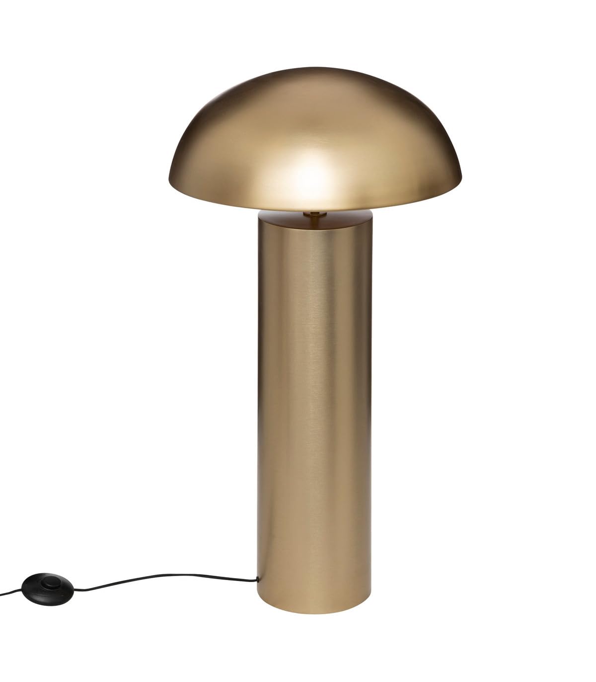 Atmosphera - Lampadaire Droit Champi en Acier - Doré - H 97cm - Secteur - Douille E27 - Style Rétro et Design - Idéale Chambre, Salon, Bureau - 40W Max