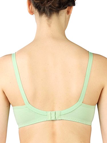 Image of Triumph Comfort Wireless Non Padded Everyday Women Cotton Bra Soft Breathable Cotton, Cut‑n‑Sew Cups 3 /4 Coverage, High Center Bridge Lace Trim & Bow Daily Comfort, Natural Shape Pack Of 1