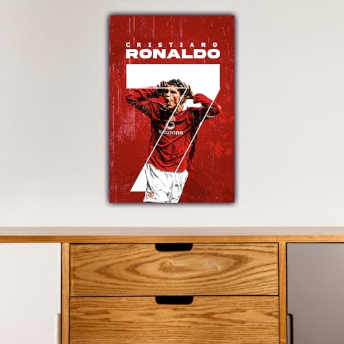 Image of Cristiano Ronaldo Wall Sticker Poster | CR7 Football Wall Decal | Premium Ronaldo Room Decoration Sticker for Bedroom, Living Room & Kids Room