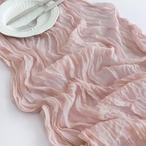 Pink Easter Cheesecloth Table Runner, 10FT Dusty Pink Gauze Table Runner for Girl Baby in Bloom Baby Shower Bridal Shower Decorations Tea Party Table Centerpiece Decorations Pink Easter Cheesecloth Table Runner 10FT Dusty Pink Gauze Table Runner for Girl Baby in Bloom Baby Shower Bridal Shower Decorations Tea Party Table Centerpiece Decorations