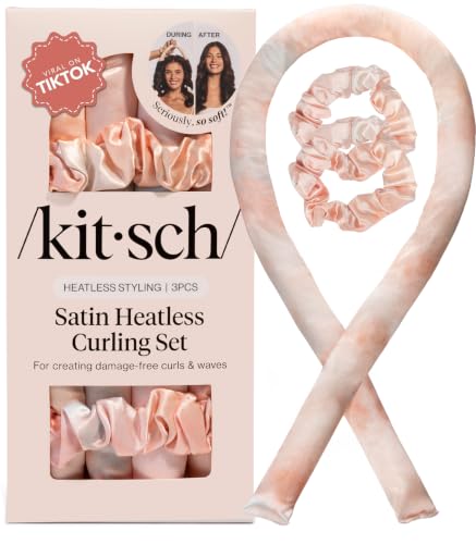 Kitsch Satin Heatless Curls Overnight Set - Sunset Tie Dye - image 1