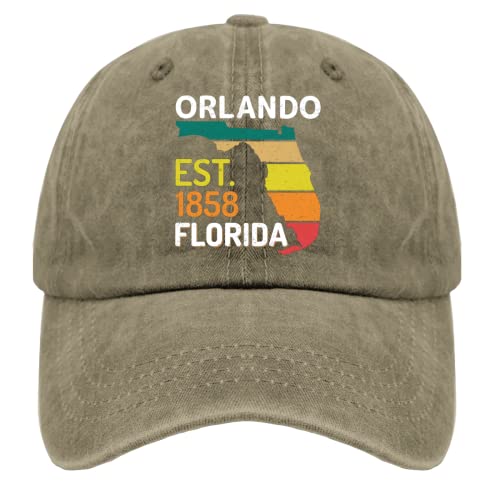 additio Dad Hats Orlando 1858 Florida Baseball Caps for Men Graphic Caps Adjustable
