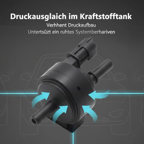 Hoypeyfiy 55566514 Kraftstofftank Entlüftungsventil, Ersatz für Opel Corsa E 2015-2019, Ersatz für Opel Meriva B 2010-2017, Ersetzt 0280142487 0280142486 0850093