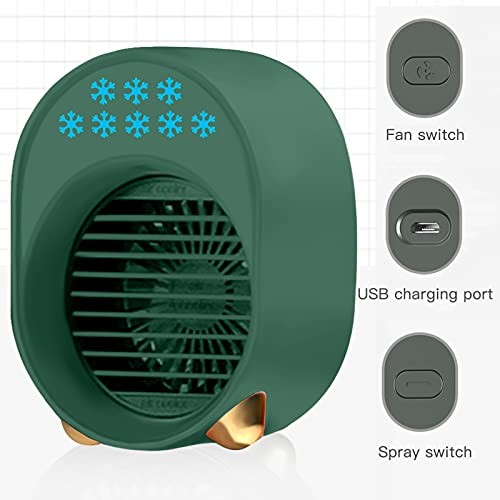 Staright Ar condicionado portátil Ventilador de resfriador de ar recarregável 3600mah Operado por ba