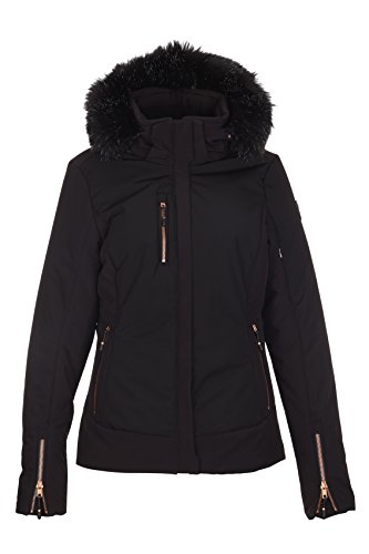 Killtec Elanora Chaqueta de esquí / Chaqueta de snowboard / Chaqueta funcional con capucha desmontable y protección contra la nieve, Mujer, negro, 40