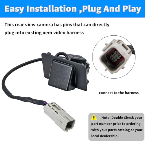 Image of Rear View Backup Camera Compatible with 2009-2014 Cadillac Escalade ESV Chevrolet Tahoe Suburban 1500 2500 GMC Yukon XL 1500 2500 Parking Assist Back Up Camera Replaces 22790290 22913932
