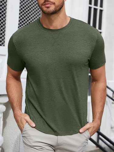 Image of UNCLECAT Mens Short Sleeve T-Shirts Crew Neck Casual Shirt Summer Classic Basic Lightweight Fashion Tees