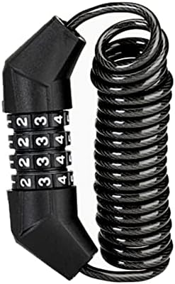 Bike Cable Lock Motorcycle Helmet Lock 4 Digit Retractable Combination Bicycle Lock Portable Bike Wheel Lock Lightweight Durable Padlock for Travel Luggage Stroller Jacket