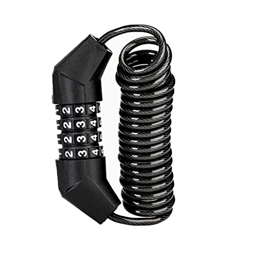 Bike Cable Lock Motorcycle Helmet Lock 4 Digit Retractable Combination Bicycle Lock Portable Bike Wheel Lock Lightweight Durable Padlock For Travel Luggage Stroller Jacket #TOP13