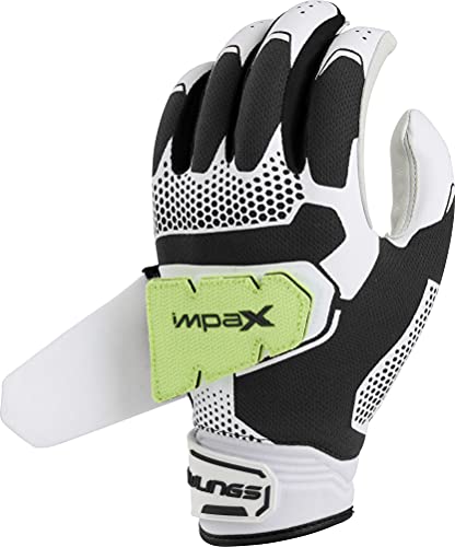 Rawlings | Workhorse Pro Fastpitch Softball Batting Gloves | Double Strap | Impax Pad | Adult X-Large | Black #TOP1