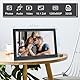 Digitaler Bilderrahmen, 10,1 Zoll Elektronischer Bilderrahmen 1280 x 800P Musik-Foto-Video-Player mit Fernbedienung, Foto-Musik-Video-Player, Kalenderfunktion, unterstützt Uhr/USB/SD-Karte