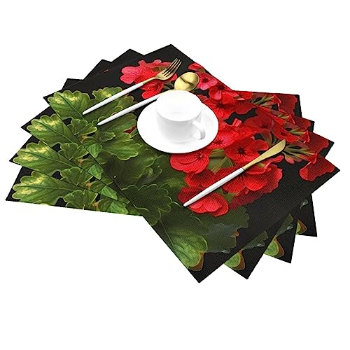 Set de table rouge lavable d'un coup d'éponge contre les taches - 5