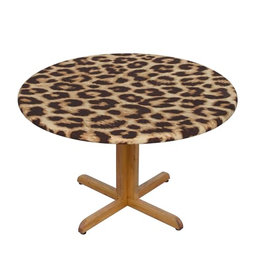 Nappe ronde imprimé léopard pour table de mariage et buffet