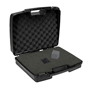Small Hard Carrying Case with Pluck Foam Interior for iPhone, GoPro, Camera, and More- 10.5 x 8.5 x 3 Inches, Black (10.5 x 8.5 x 3 Inches)