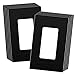 ENERLITES Screwless Decorator Wall Plate Child Safe Outlet Cover, Glossy, Size 1-Gang 4.68" H x 2.93" L, Unbreakable Polycarbonate Thermoplastic, SI8831-BK-10PCS, Black (10 Pack)