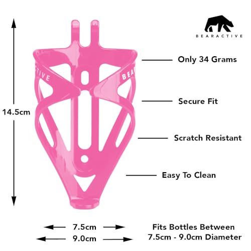 Bearactive Bike Bottle Holder with Bike Bottle 750ml, BPA Free Leak Proof Bicycle Squeeze Bottle with Valve Lid - Image 3