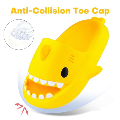 Image of Kids Shark Cloud Slides | Boys Girls Slip On Sandals | Toddler Beach Slippers | Youth Fish Flip Flops Pool Shower Shoes