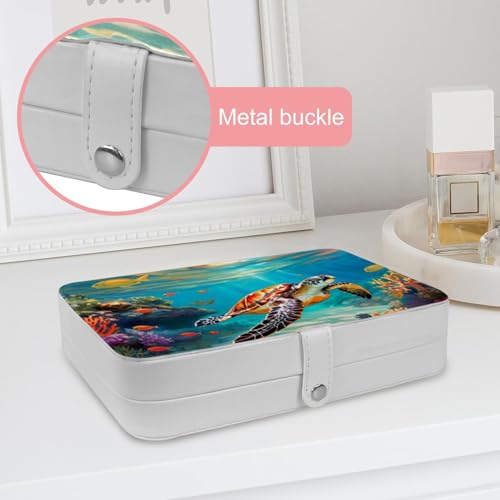 Rangement bijoux anti-nœud avec compartiments colliers et bagues - 7