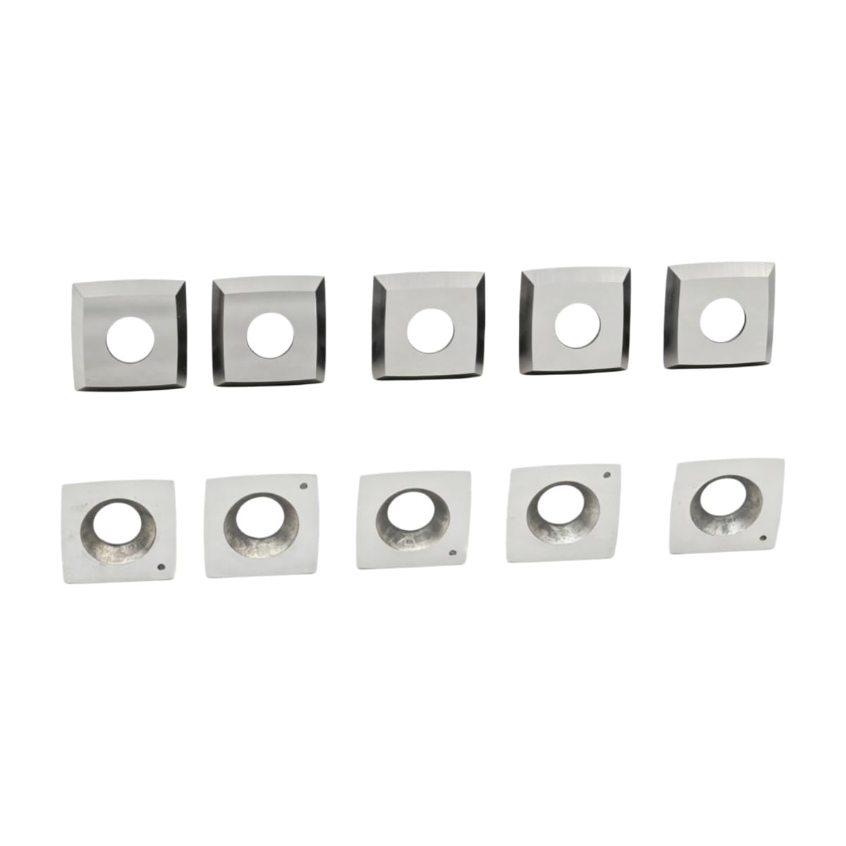10pcs Carbide Replacement Cutters Inserts R100mm with Corner Radius, Wood Turning Blades 15x15x2.5mm