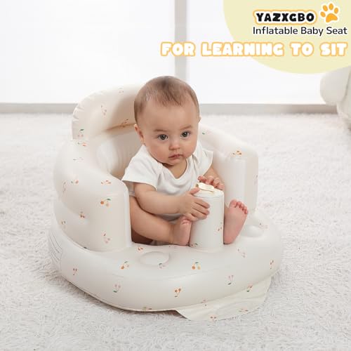 Yazxgbo ZY-CHERRY-L Inflatable Baby Seat For Babies 4-36 Months Inflatable Baby Chair Infant Back Support Sofa Newborn To Toddler Portable Baby Floor Seats thumb #7