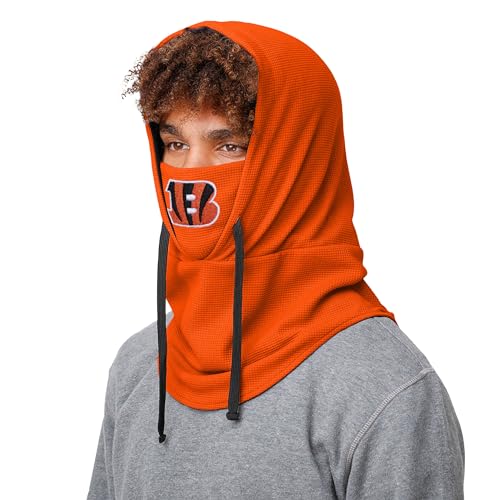 FOCO NFL unisex-adult Nfl Team Logo Waffle Drawstring Winter Cap Hooded Gaiter Balaclava Face Cover3