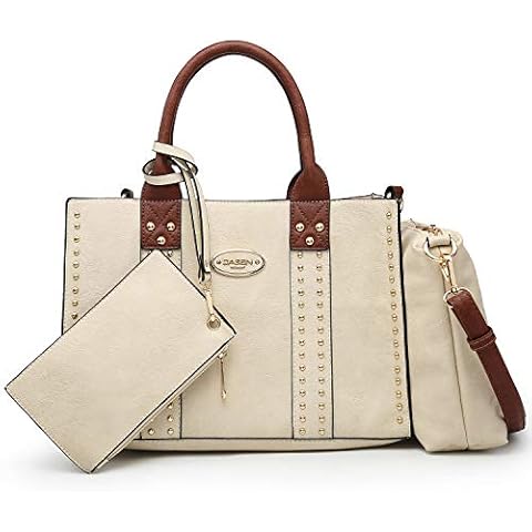Dasein 3pcs Women Handbag Wallet Top Handle Satchel Purse Hobo Crossbody Shoulder Bag Tote Bag Cover