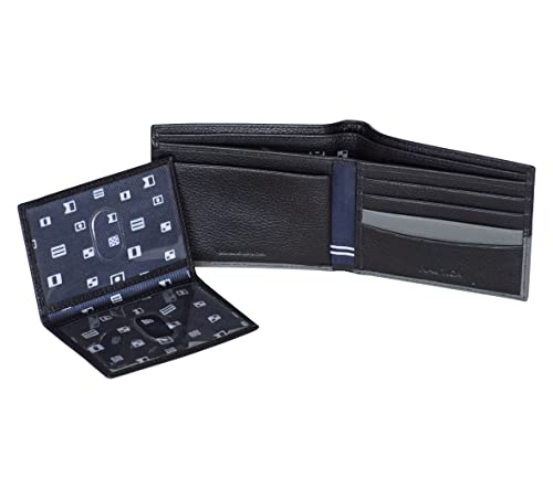Image of Nautica Men's Bifold Leather Wallet | RFID Blocking | ID Window | Card Slots | Organization | Durable | Stylish