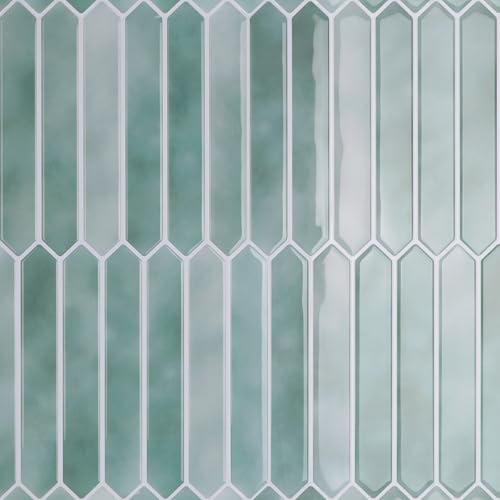 Azulejos para paredes con diseño hexagonal elegante y verde 2