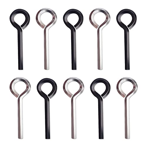 Ring Hexagon Wrench 1/8 Inch 10 Pieces Of Standard Hexagon Key With Full Ring Lock, Loose Library Wrench Door Key, Used For Push Rod Emergency Exit Locking Device, Solid Metal Key Set #TOP30