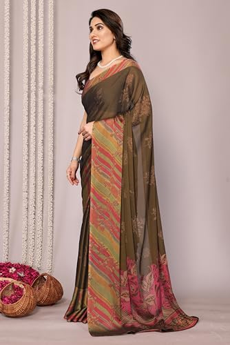 Image of MIRCHI FASHION Saree for Woman Chiffon Tie Dye Printed | Lightweight Daily Wear Women's Sari with Unstitched Blouse Piece (Available in 10 Colors)