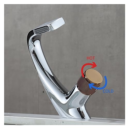 Mélangeur d'eau chaude et froide pour vasque sur pont moderne