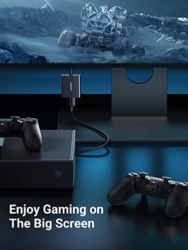 Ugreen Hdmi To Vga, Hdmi To Vga Adapter Connector(Female To Male) With 3.5Mm Audio Jack Compatible With Monitor, Pc, Xbox, Tv Stick, Raspberry Pi, Nintendo Switch, Roku, Computer, Laptop #TOP1