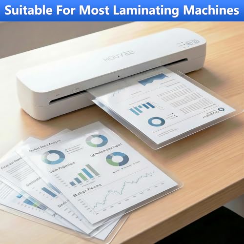 HOUYEE Laminating Sheets 5 Mil, Hold 8.5 x 11 Inches, 20 Pack Thermal Laminating Pouches, 9 x 11.5 Laminate Sheets for Laminator, Ultra Clear, Letter Size, Office and School Supplies - Image 5