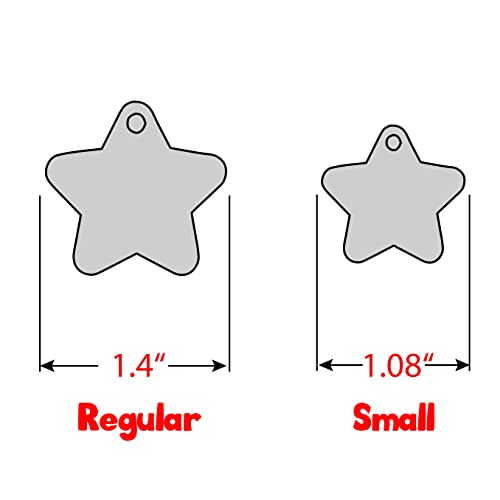 Personalized Dog Tag with 5 Lines of Custom Deep Engraved Durable Stainless Steel Pet ID Name Tag Designer Small Size Star - Image 5