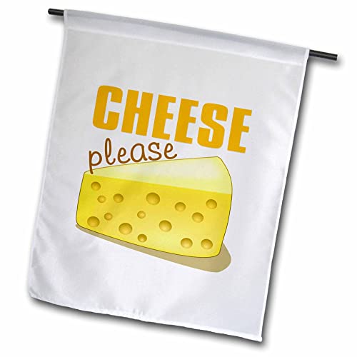 3dRose Image of Words Cheese Please with Cheese Picture - Flags (fl-364095-1)