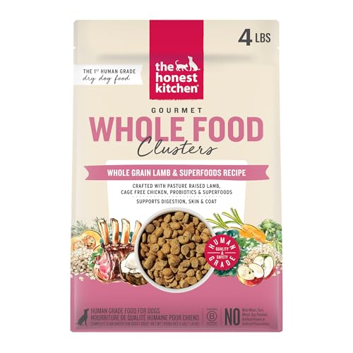 The Honest Kitchen Human Grade Dog Food Whole Food Clusters Whole Grain Lamb Dry Dog Food 4 lb Bag
